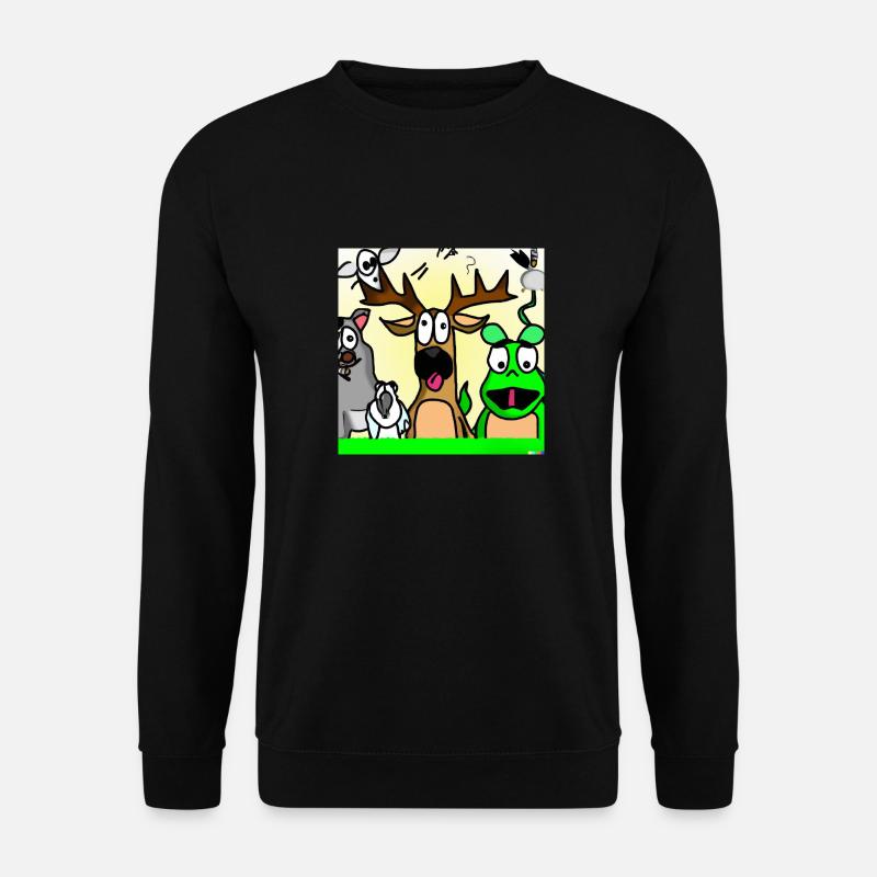 Crazy Amimals - Unisex Pullover - Schwarz
