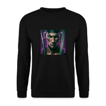ninja - Unisex Sweatshirt - black - Front - Alina (178cm) & Michal (187cm)