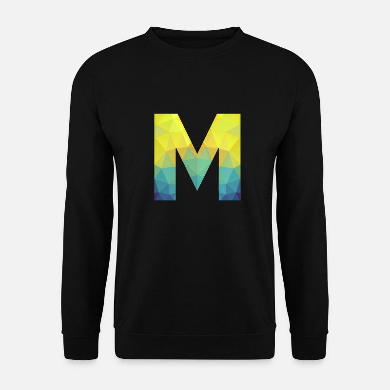 m with triangulated surfaces - Unisex Pullover - Schwarz