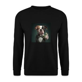 I'm not single, I have a dog - Unisex Pullover - Schwarz - Vorne - Alina (178cm) & Michal (187cm)