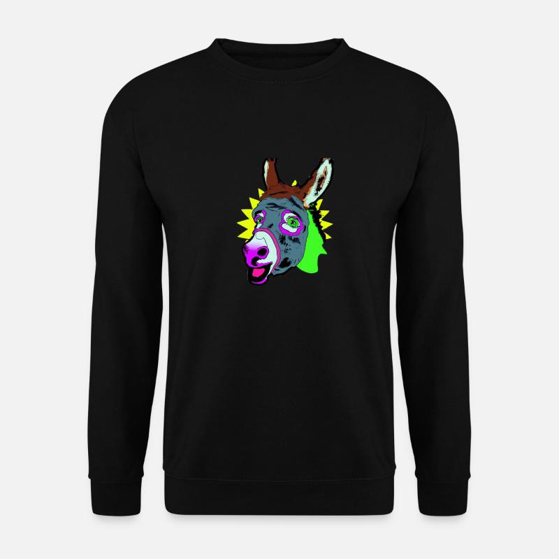 Disko Donkey - Unisex Pullover - Schwarz