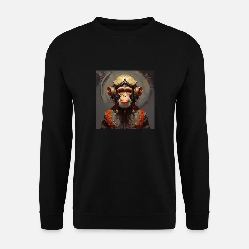 Affe - Unisex Pullover - Schwarz