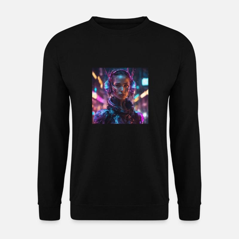 CyperGirl Galaxy - Unisex Pullover - Schwarz
