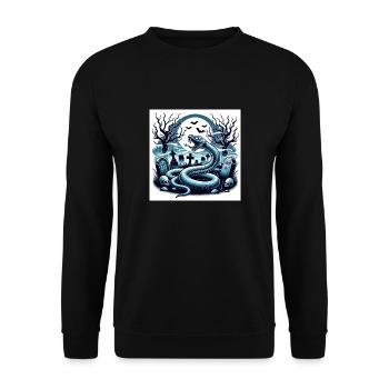 Cimetière des serpents Halloween - Sweat-shirt Unisexe - noir - Devant - Alina (178cm) & Michal (187cm)