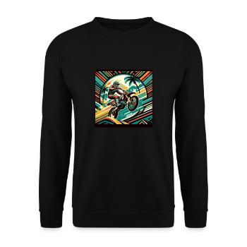 T-shirt moto Tropical Trail - Sweat-shirt Unisexe - noir - Devant - Alina (178cm) & Michal (187cm)