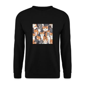 gorgeous fashion - Unisex Pullover - Schwarz - Vorne - Alina (178cm) & Michal (187cm)