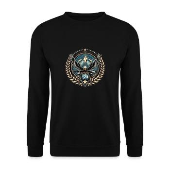 Aigle militaire - Sweat-shirt Unisexe - noir - Devant - Alina (178cm) & Michal (187cm)