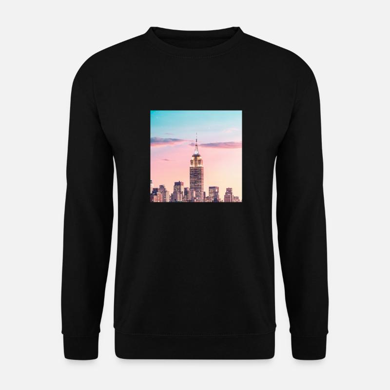 Skyline Glow – Pastellträume - Unisex Pullover - Schwarz