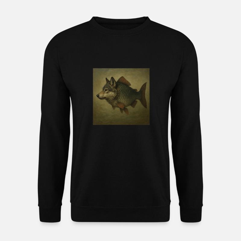 Wolfisch - Unisex Pullover - Schwarz