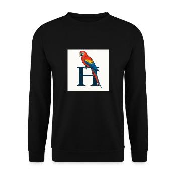 Produkte mit honduras H-Design sein Symbol - Unisex Pullover - Schwarz - Vorne - Alina (178cm) & Michal (187cm)