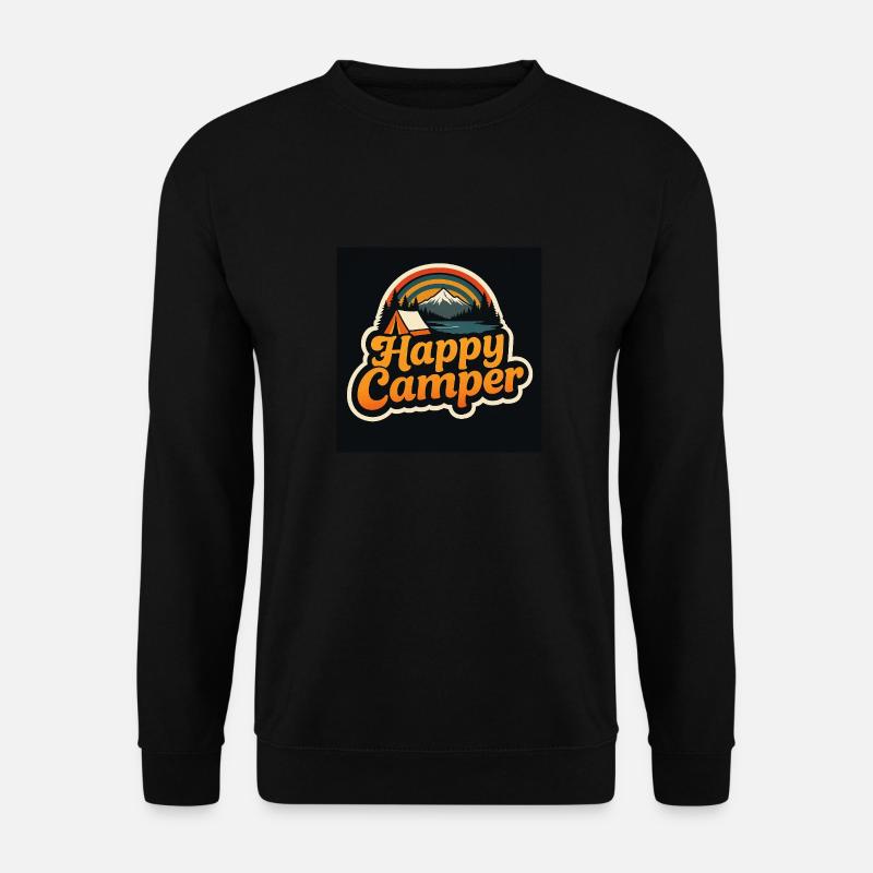 Happy Camper - Unisex Pullover - Schwarz