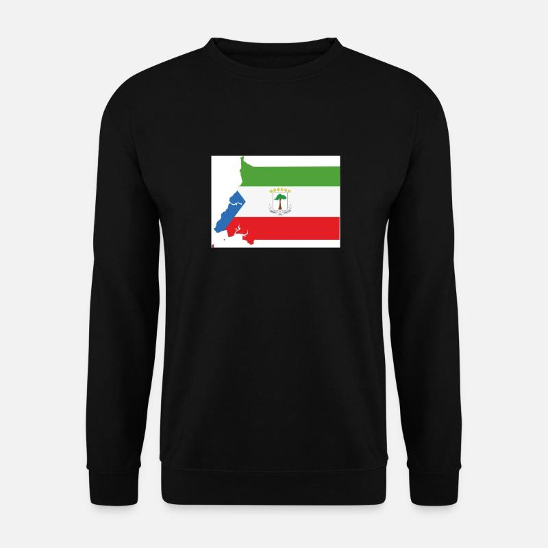 Drapeau de la Guinée équatoriale, Carte - Sweat-shirt Unisexe - noir