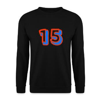 15. 15 YEARS. 15th ANNIVERSARY. 15 YEAR ANNIVERSARY. - Unisex Sweatshirt - black - Front - Alina (178cm) & Michal (187cm)