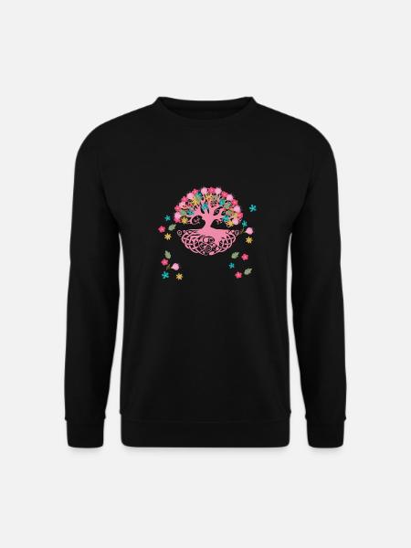 Baum des Lebens,Runen,Keltische, lebensbaum,blumen - Unisex Pullover - Schwarz
