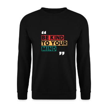 Be kind - Unisex Pullover - Schwarz - Vorne - Alina (178cm) & Michal (187cm)