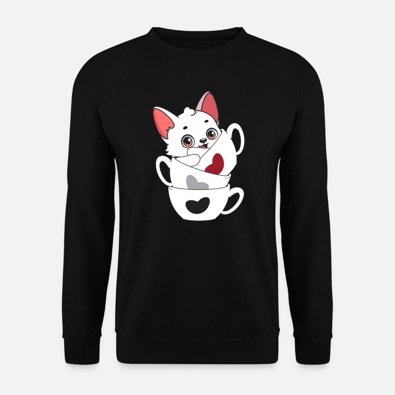 Cute arctic fox - Unisex Sweatshirt - black