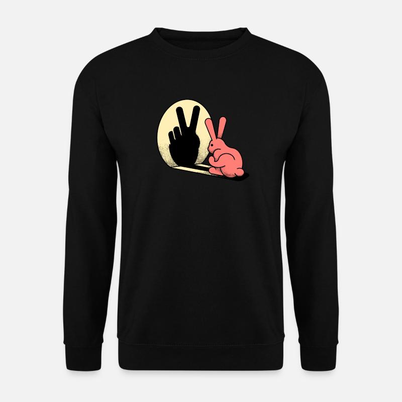 FRIEDLICHES KANINCHEN - Unisex Pullover - Schwarz