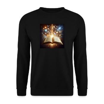 Heilige Bibel - Unisex Pullover - Schwarz - Vorne - Alina (178cm) & Michal (187cm)