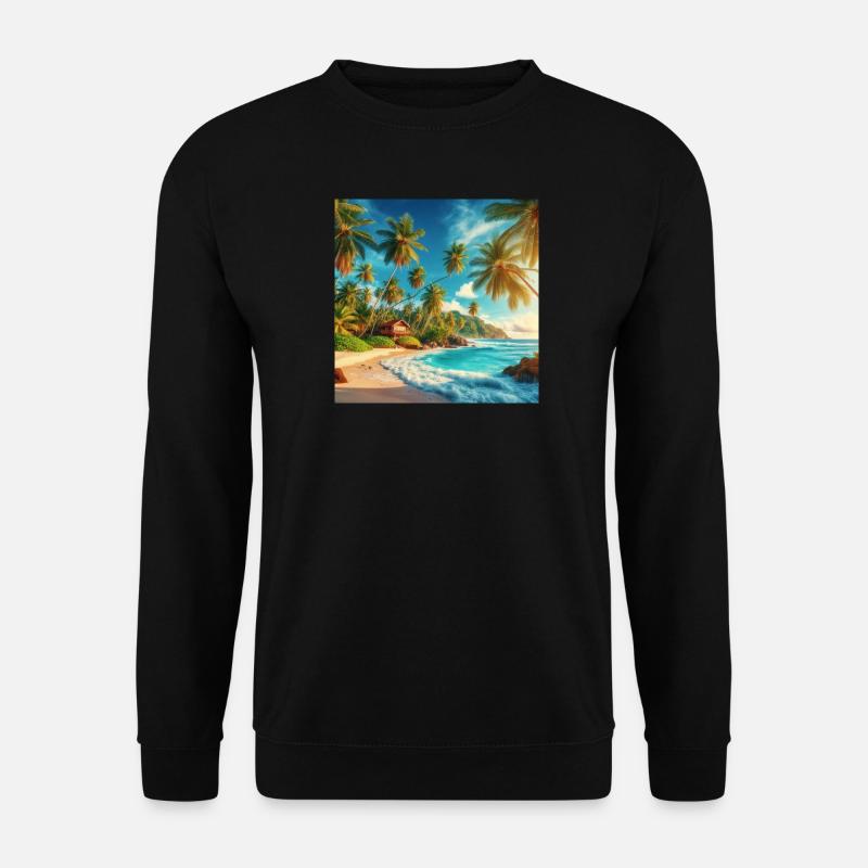 Paradies auf der Insel - Unisex Pullover - Schwarz