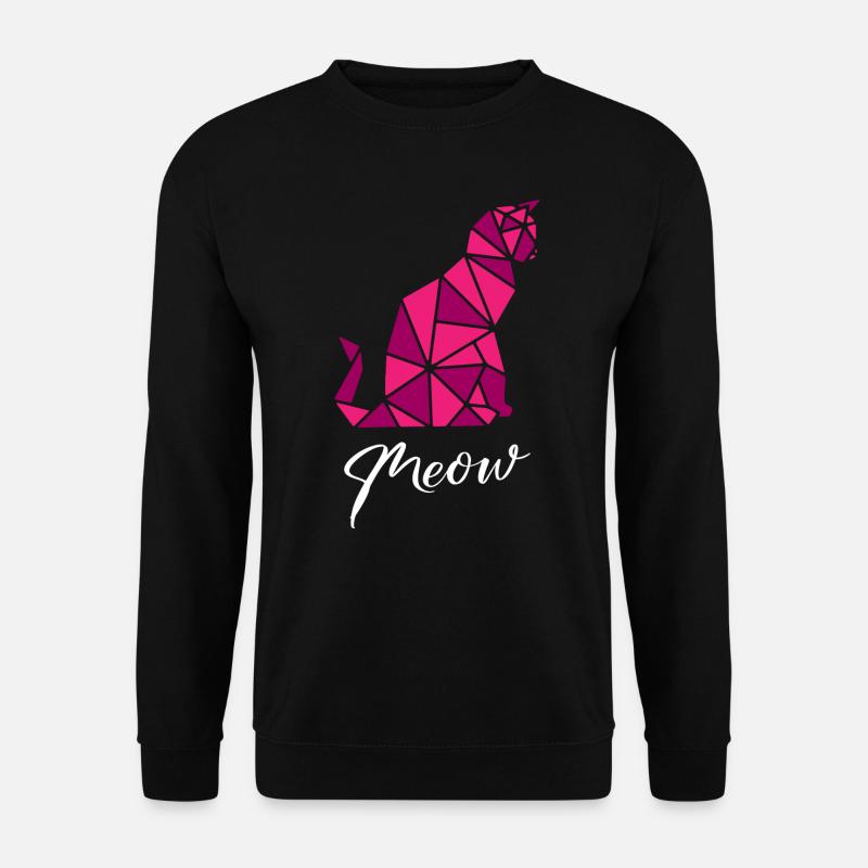 Cats Geometric - Unisex Pullover - Schwarz
