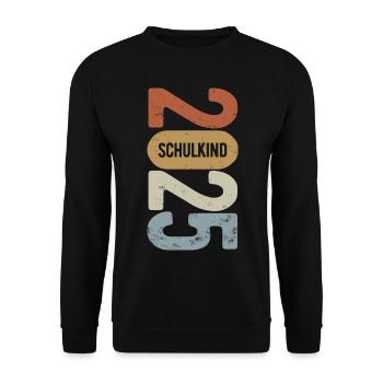 Schulkind 2025 - Erste Klasse - Einschulung - Unisex Pullover - Schwarz - Vorne - Alina (178cm) & Michal (187cm)