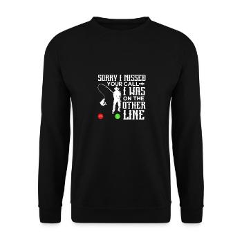 Fishing Anglers Fishing Sport fishermen - Unisex Sweatshirt - black - Front - Alina (178cm) & Michal (187cm)