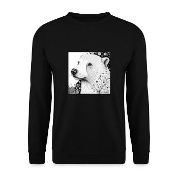 Jungle Bear Safari Nature Bio T-Shirt - Sweat-shirt Unisexe - noir - Devant - Alina (178cm) & Michal (187cm)