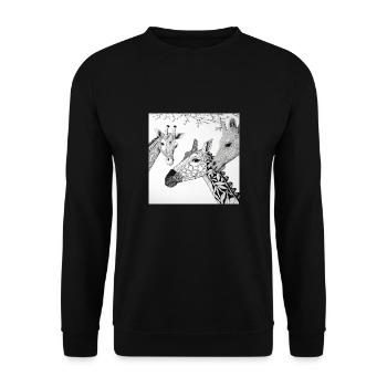 Jungle Lion Safari Nature Bio T-Shirt - Sweat-shirt Unisexe - noir - Devant - Alina (178cm) & Michal (187cm)