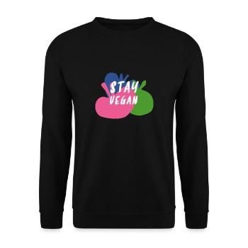 Vegan for Vegetarians, Vegetable Kitchen Cook & Cooking - Unisex Sweatshirt - black - Front - Alina (178cm) & Michal (187cm)