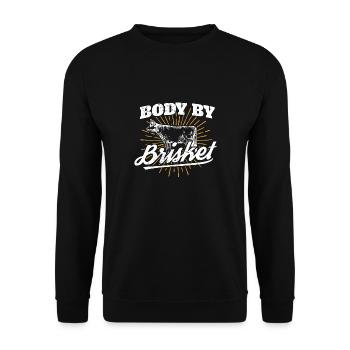 Amateur de barbecue I Viande fumée BBQ Grilling I Corps - Sweat-shirt Unisexe - noir - Devant - Alina (178cm) & Michal (187cm)