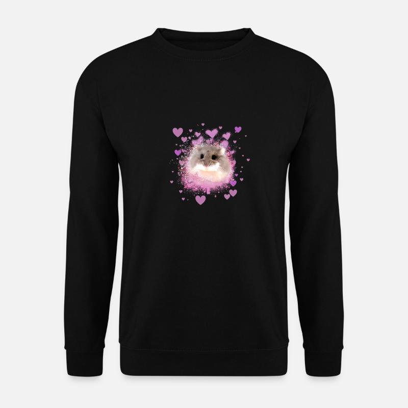 zwerghamster,hamster,pink,graffiti,malerei - Unisex Pullover - Schwarz