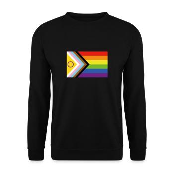 Drapeau de la fierté inclusive intersexe svg - Sweat-shirt Unisexe - noir - Devant - Alina (178cm) & Michal (187cm)