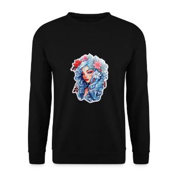 Fille d’hiver - Sweat-shirt Unisexe - noir - Devant - Alina (178cm) & Michal (187cm)