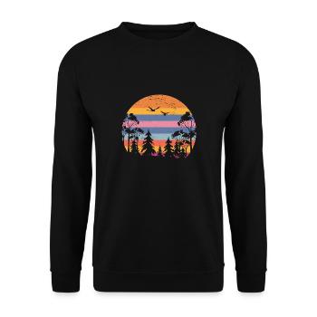 Nature Lover I Woodland I Tree Hugger I Wildlife - Unisex Sweatshirt - black - Front - Alina (178cm) & Michal (187cm)