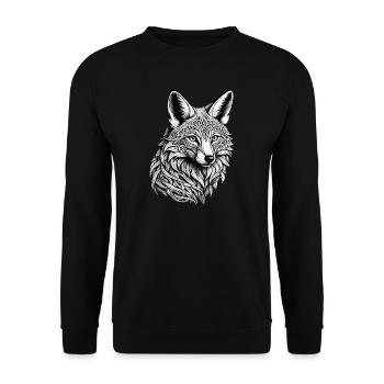 Renard celtique - Sweat-shirt Unisexe - noir - Devant - Alina (178cm) & Michal (187cm)