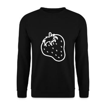 fraise - Sweat-shirt Unisexe - noir - Devant - Alina (178cm) & Michal (187cm)