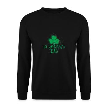 St.Patrick’s Day, Irlande, Irlande, Klee,Graffiti - Sweat-shirt Unisexe - noir - Devant - Alina (178cm) & Michal (187cm)