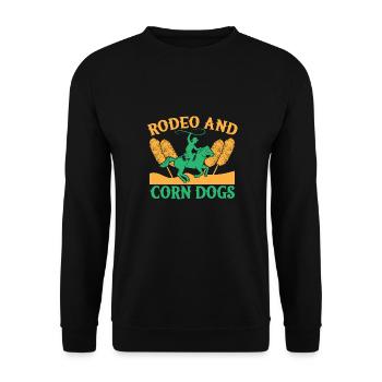 Western Rider Rodeo & Corn Dogs Cowgirls Rodeo - Unisex Sweatshirt - black - Front - Alina (178cm) & Michal (187cm)