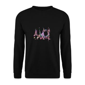 Yoga,Femme,Stretching,Sports,Power Yoga,Mandala - Sweat-shirt Unisexe - noir - Devant - Alina (178cm) & Michal (187cm)