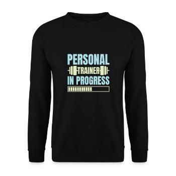 Fitness Motivation Bodybuilder Personal Trainer - Unisex Sweatshirt - black - Front - Alina (178cm) & Michal (187cm)