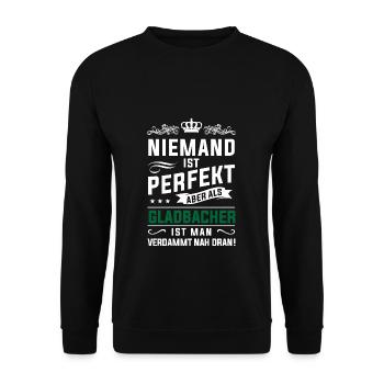 Gladbacher Mönchengladbach fan de football en maillot - Sweat-shirt Unisexe - noir - Devant - Alina (178cm) & Michal (187cm)