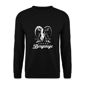 bergwandern bergziege servus alpin trailrun berg - Unisex Pullover - Schwarz - Vorne - Alina (178cm) & Michal (187cm)