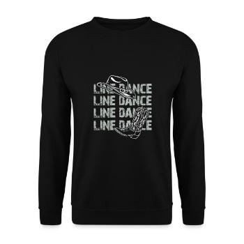 Line Dance Time Line Dancing Dancing - Unisex Sweatshirt - black - Front - Alina (178cm) & Michal (187cm)