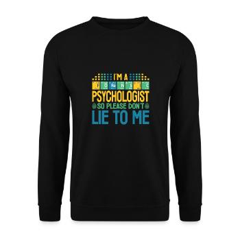 Forensic Psychologist Periodic Table Forensic - Unisex Sweatshirt - black - Front - Alina (178cm) & Michal (187cm)