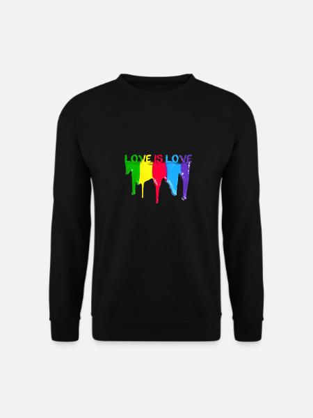 love is love ,Farbe,LGBT,Regenbogen, bunt - Unisex Pullover - Schwarz