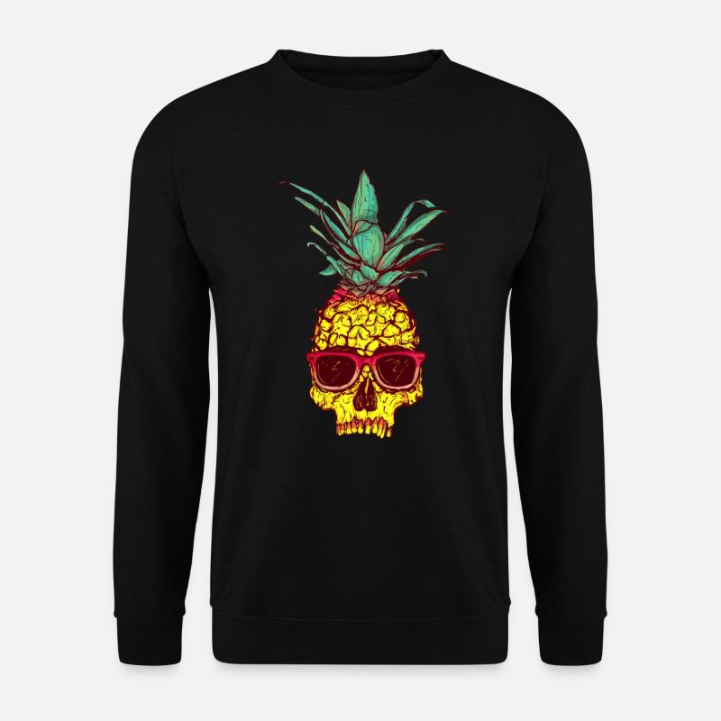 Pineapple skull - Unisex Sweatshirt - black