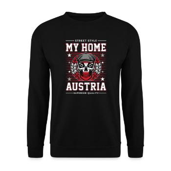 Austria - Unisex Pullover - Schwarz - Vorne - Alina (178cm) & Michal (187cm)