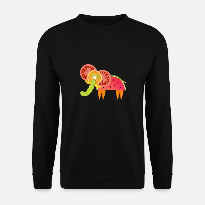 Vegetarischer Elefant - Unisex Pullover - Schwarz