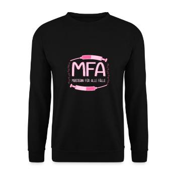 MFA Master Medical Assistant - Unisex Sweatshirt - black - Front - Alina (178cm) & Michal (187cm)