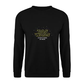 Das wars / in Rente gehen er muss - Unisex Pullover - Schwarz - Vorne - Alina (178cm) & Michal (187cm)